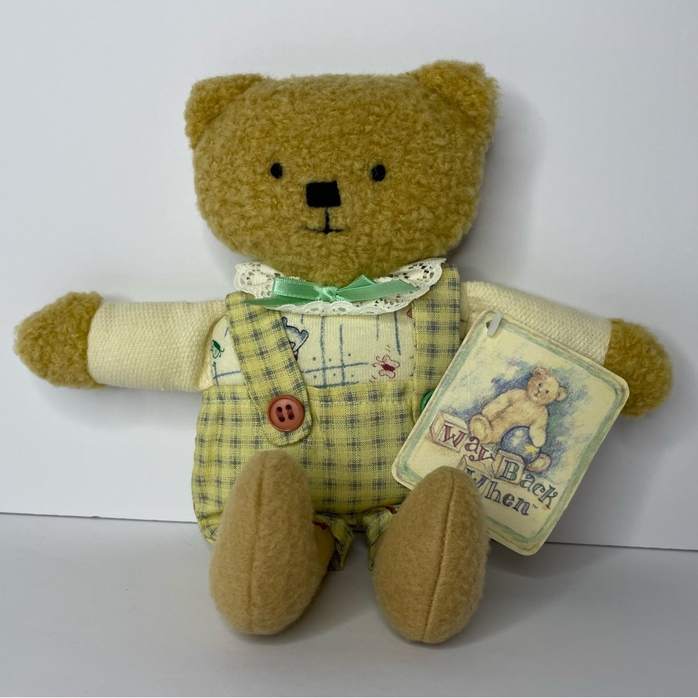 Vintage Eden Soft Cuddly Teddy Bear With Way Back When Tag 10” HTF